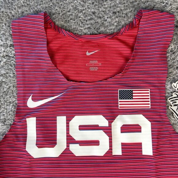Nike 2023 Pro Elite Track & Field Singlet Size Small Men Red AO8669-602 - Picture 3 of 6